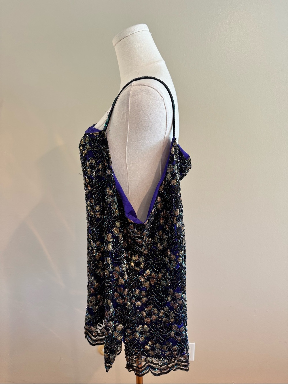 Vintage Beaded Silk Top - Picture 4 of 12